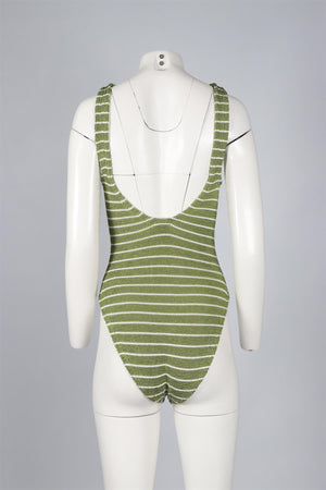 HUNZA G GREEN SWIMSUIT