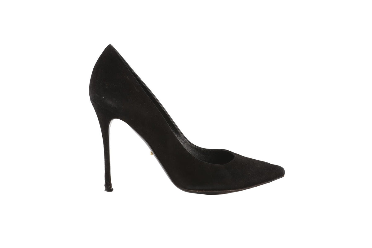 SERGIO ROSSI BLACK SUEDE PUMPS EU 38 UK 5 US 8