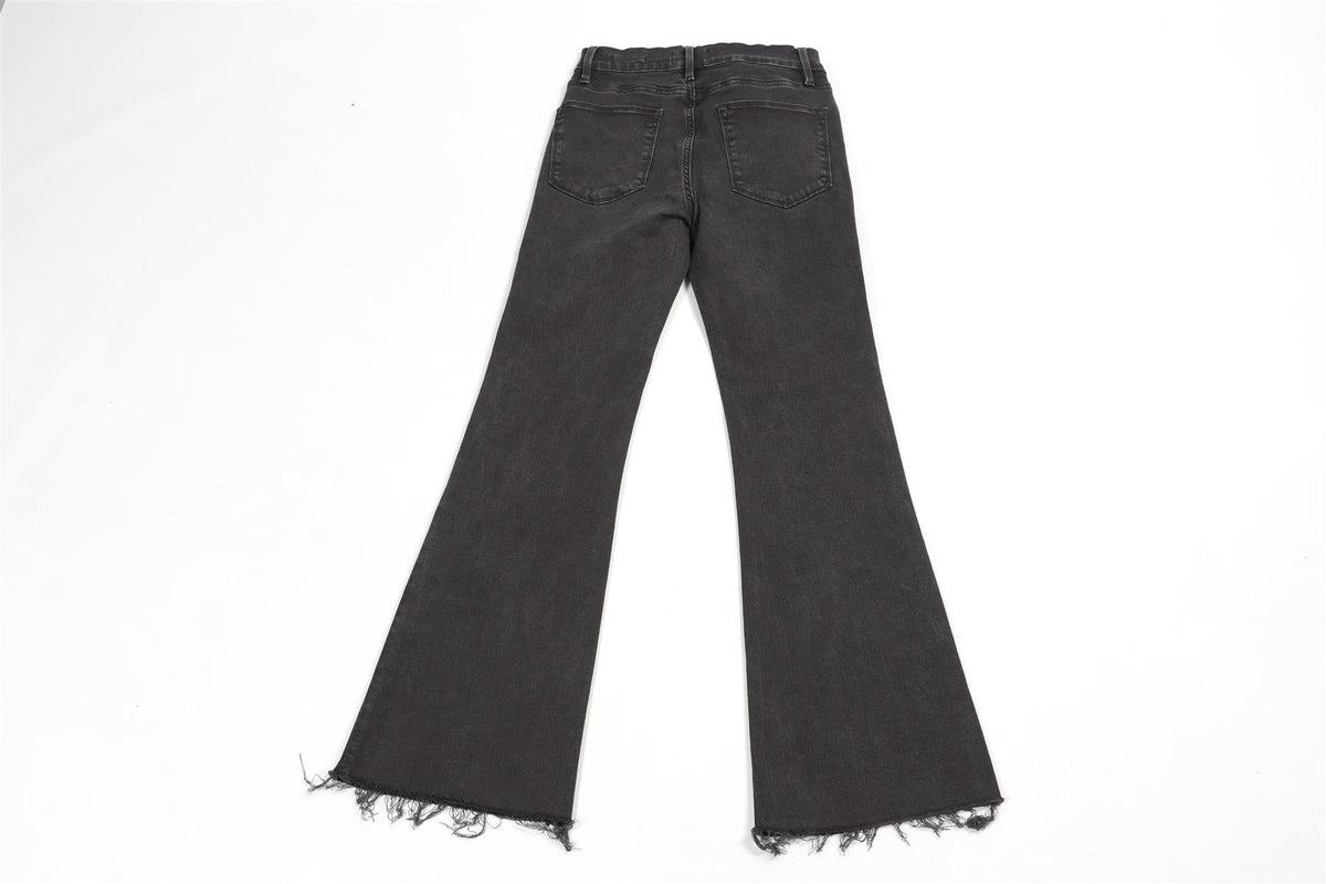 FRAME GREY HIGH RISE FLARED JEANS W28 UK 10