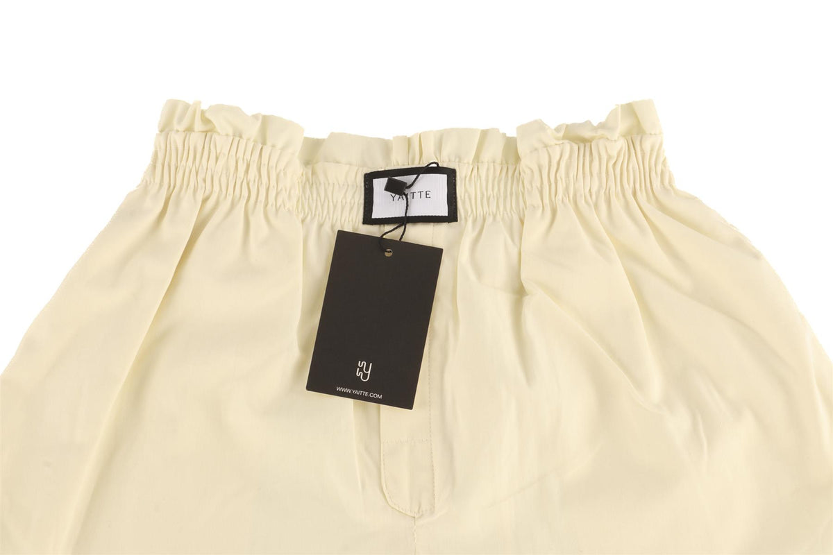YAITTE CREAM COTTON SHORTS XSMALL