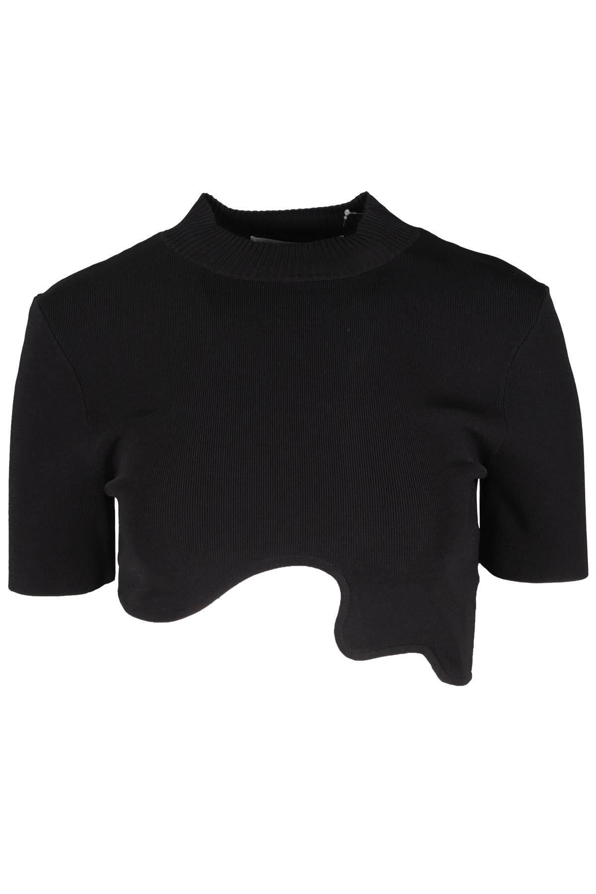 CHRISTOPHER ESBER BLACK KNIT TOP MEDIUM