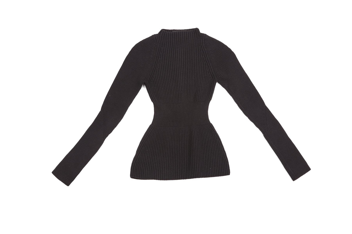 ALEXANDER WANG BLACK COTTON SWEATER UK 6