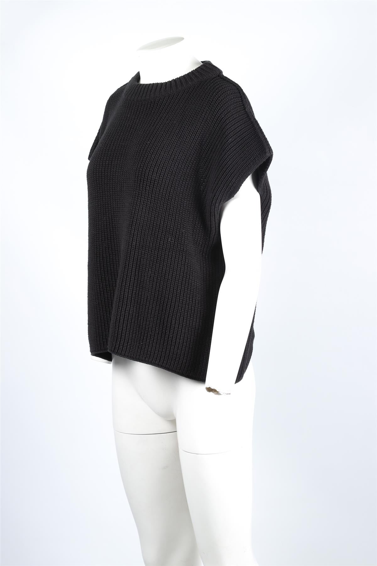 FRANK & EILEEN BLACK COTTON VEST SMALL