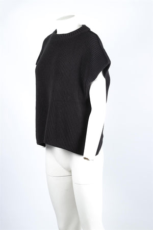 FRANK & EILEEN BLACK COTTON VEST SMALL