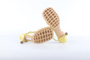 BOTTEGA VENETA YELLOW LEATHER SANDALS EU 38 UK 5 US 8