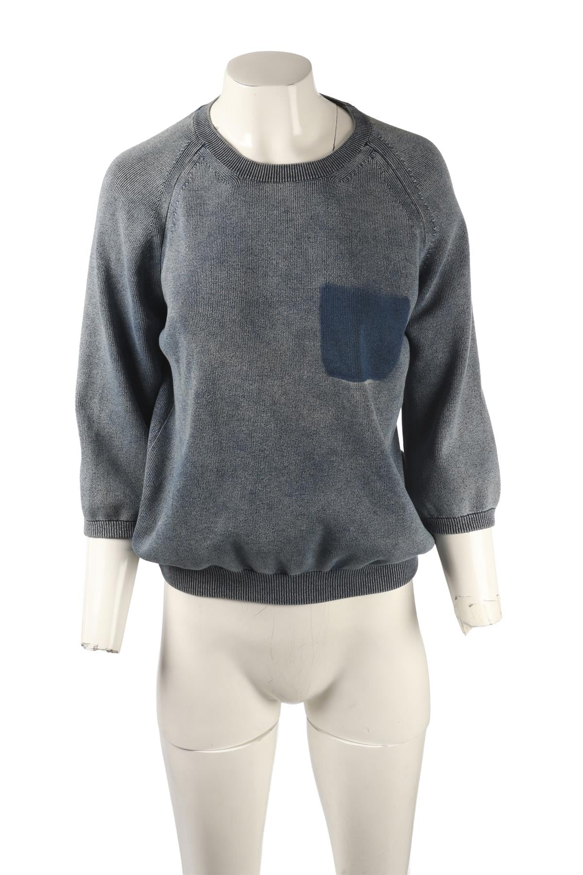 BLUE COTTON SWEATER