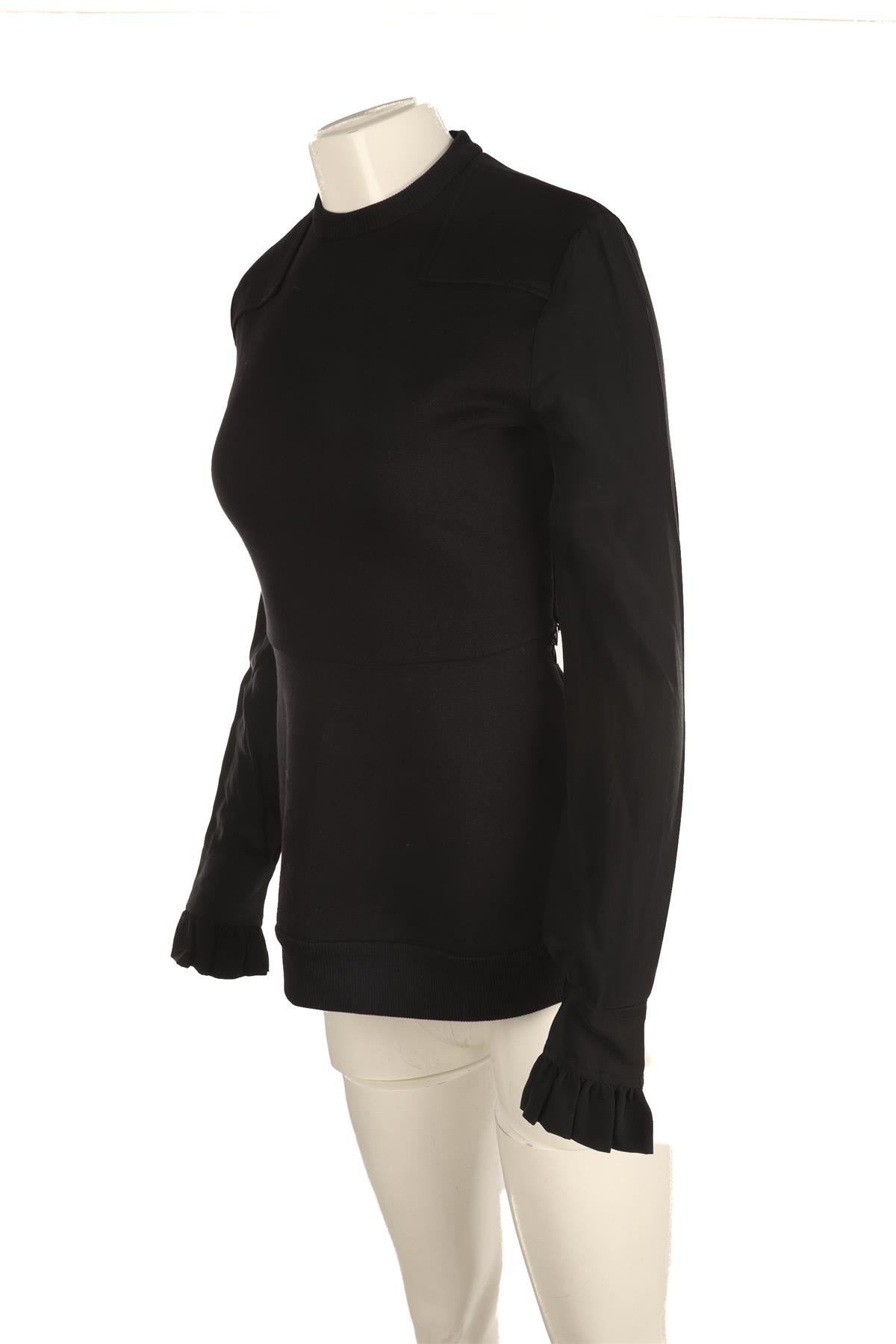 GIVENCHY BLACK COTTON SWEATSHIRT FR 36 UK 8