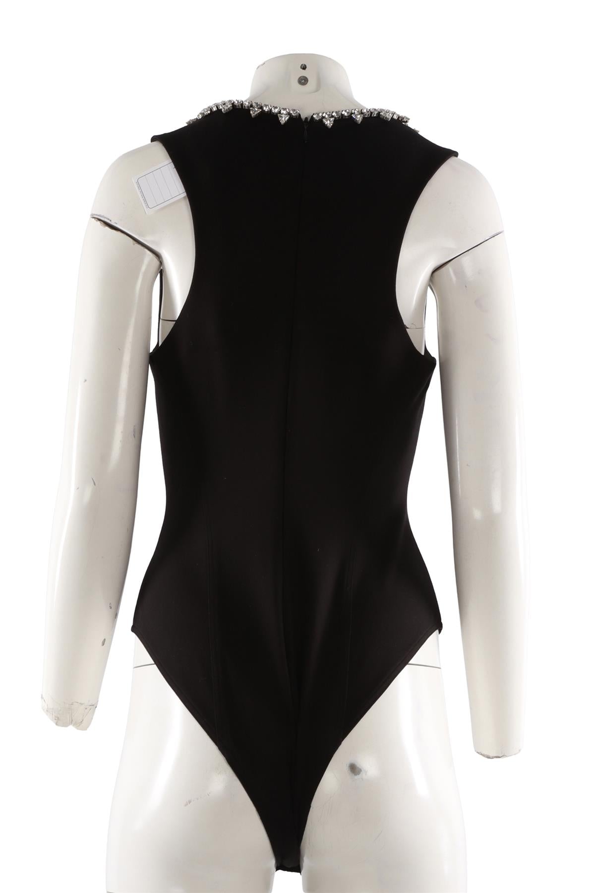 AREA BLACK SPANDEX BODYSUIT MEDIUM