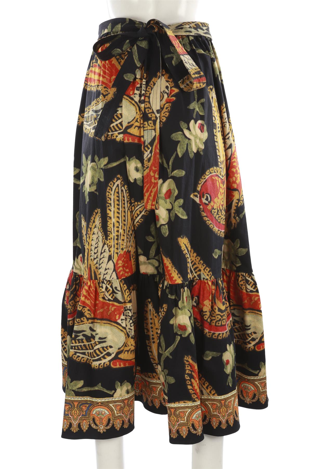 ETRO MULTI COTTON MAXI SKIRT IT 40 UK 8