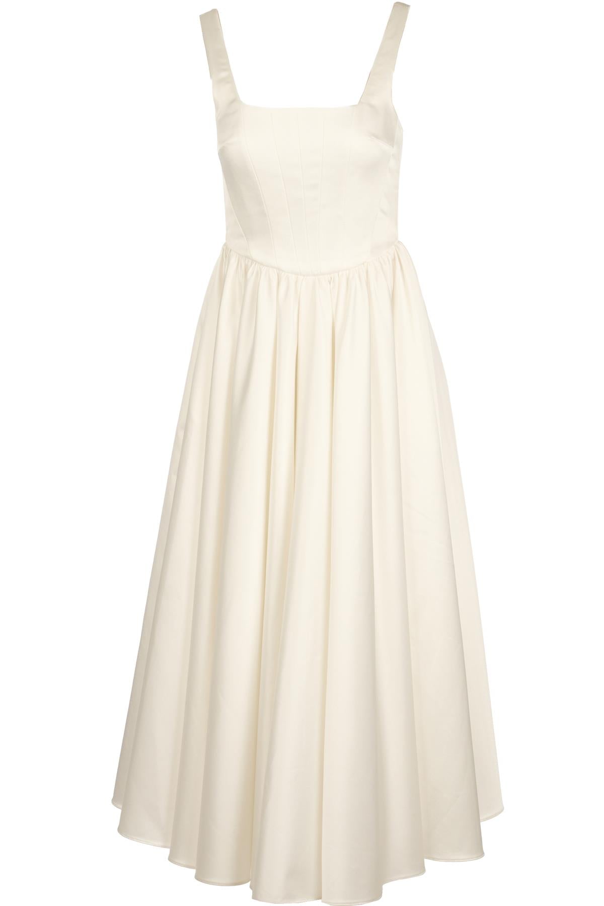 THE NEW ARRIVALS ILKYAZ OZEL WHITE WOVEN MAXI DRESS FR 36 UK 8
