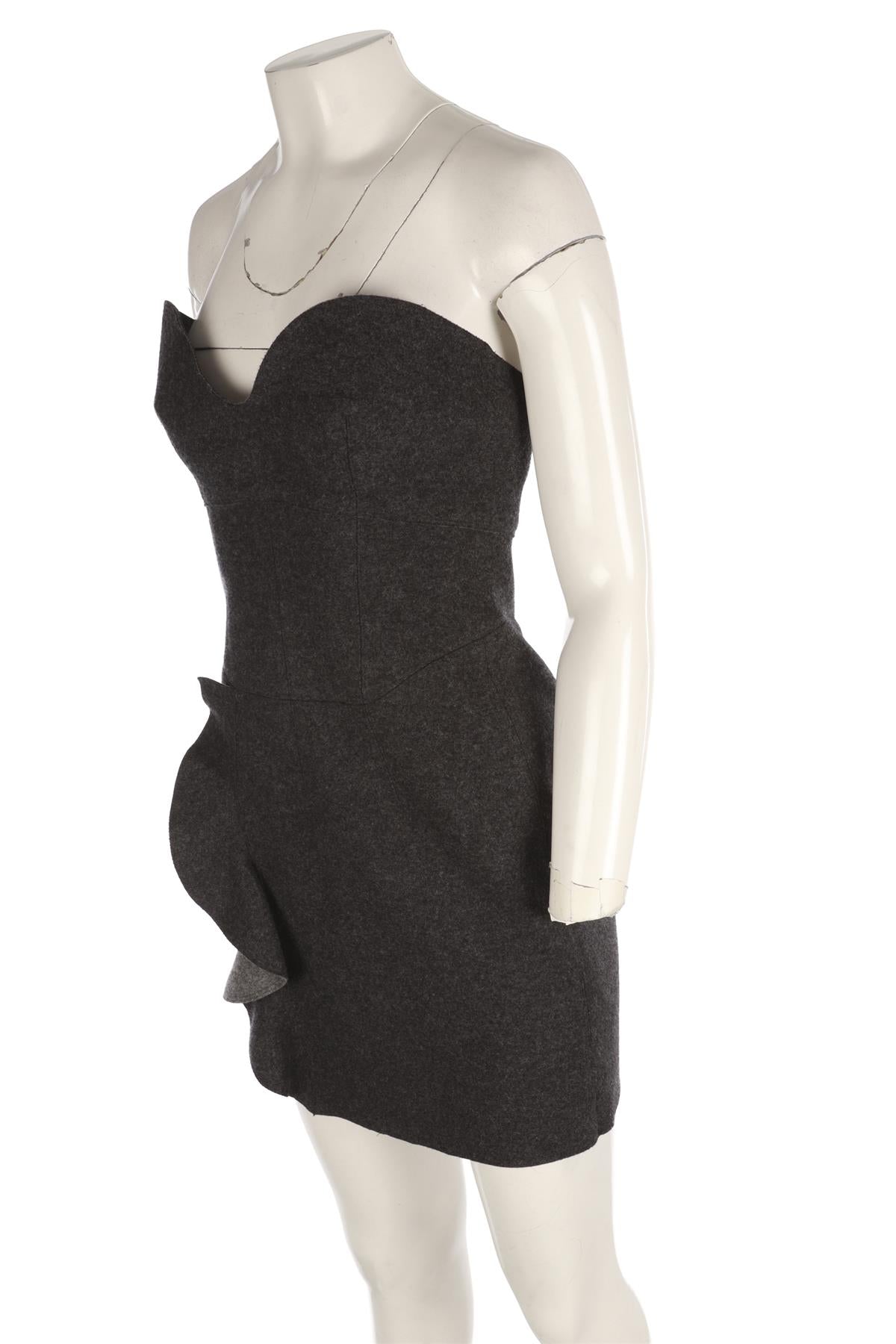 ISABEL MARANT GREY WOOL MINI DRESS FR 40 UK 12