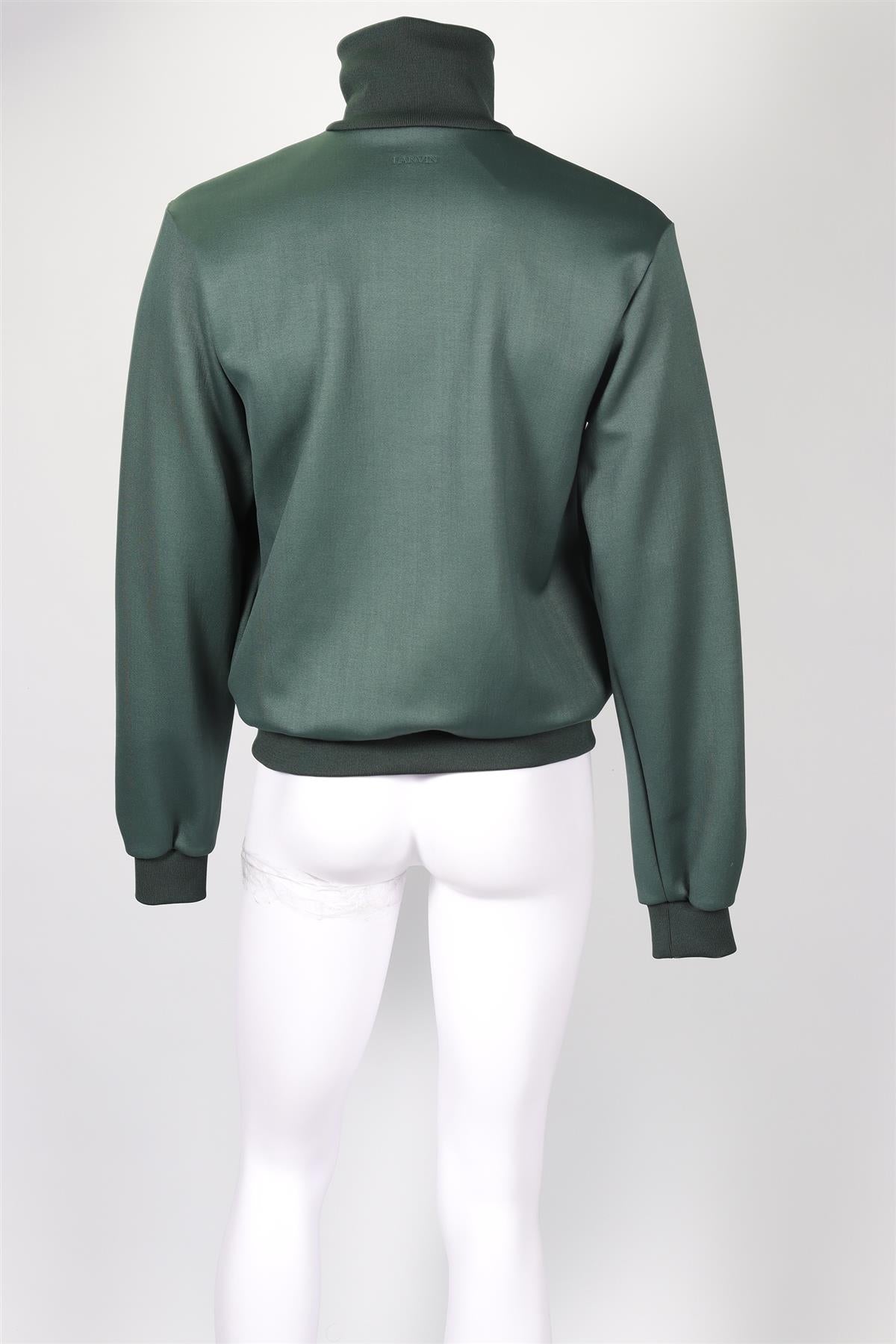 LANVIN GREEN MEN'S JERSEY JACKET MEDIUM