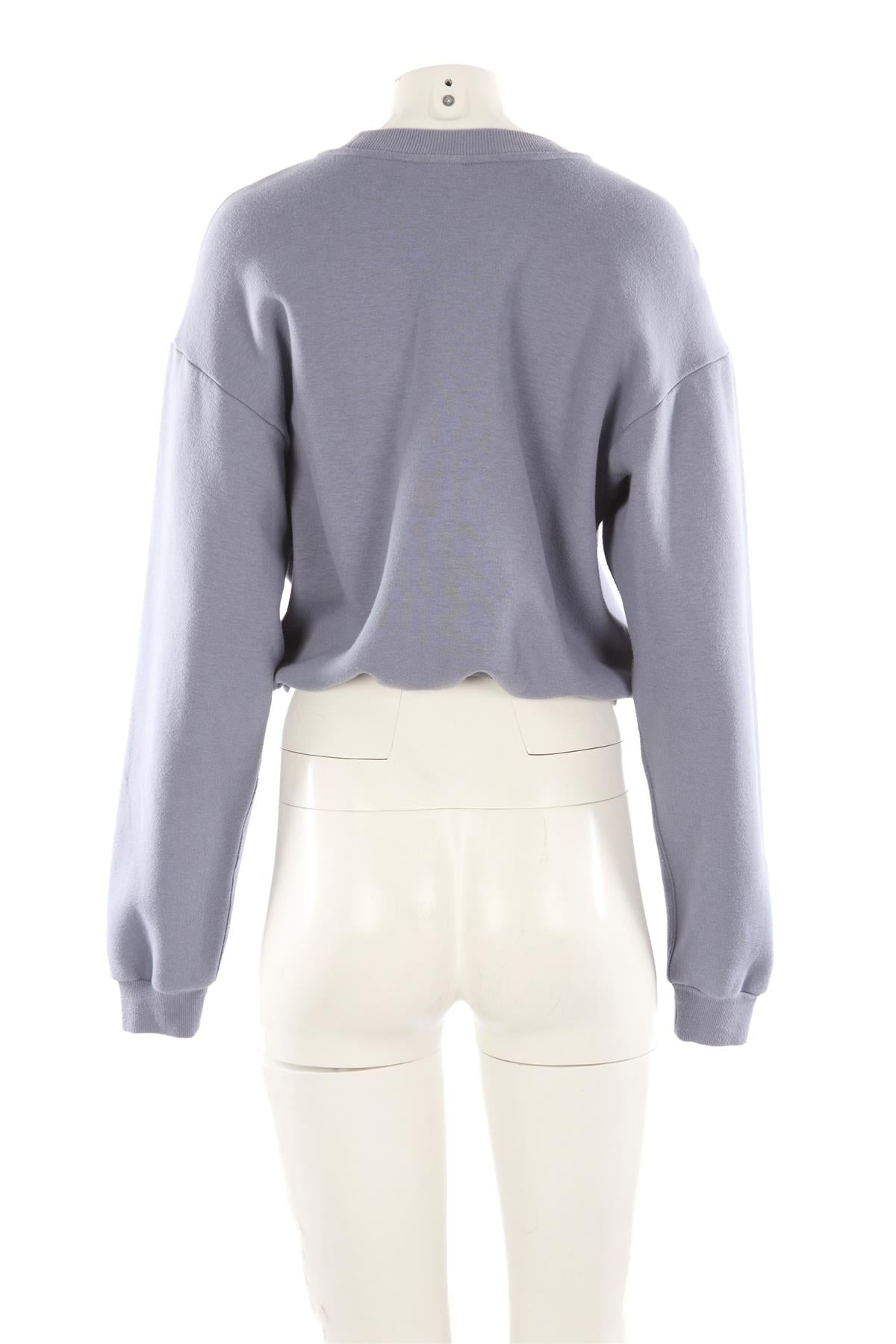 SKIMS BLUE COTTON SWEATSHIRT SMALL