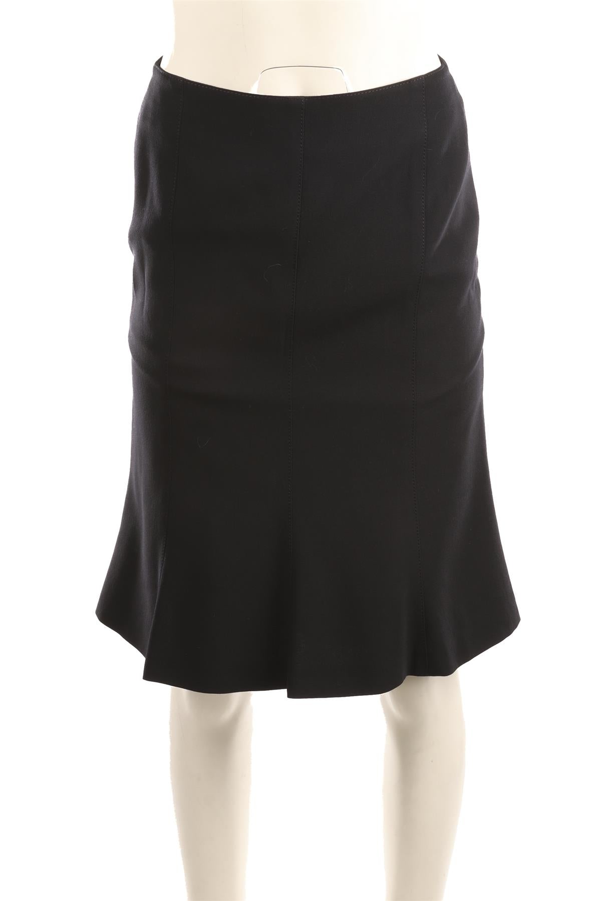 FONTANA COUTURE NAVY WOOL MINI SKIRT IT 40 UK 8
