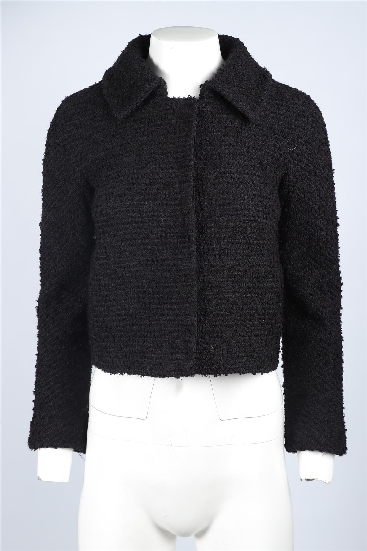 GIAMBATTISTA VALLI BLACK WOOL JACKET XSMALL