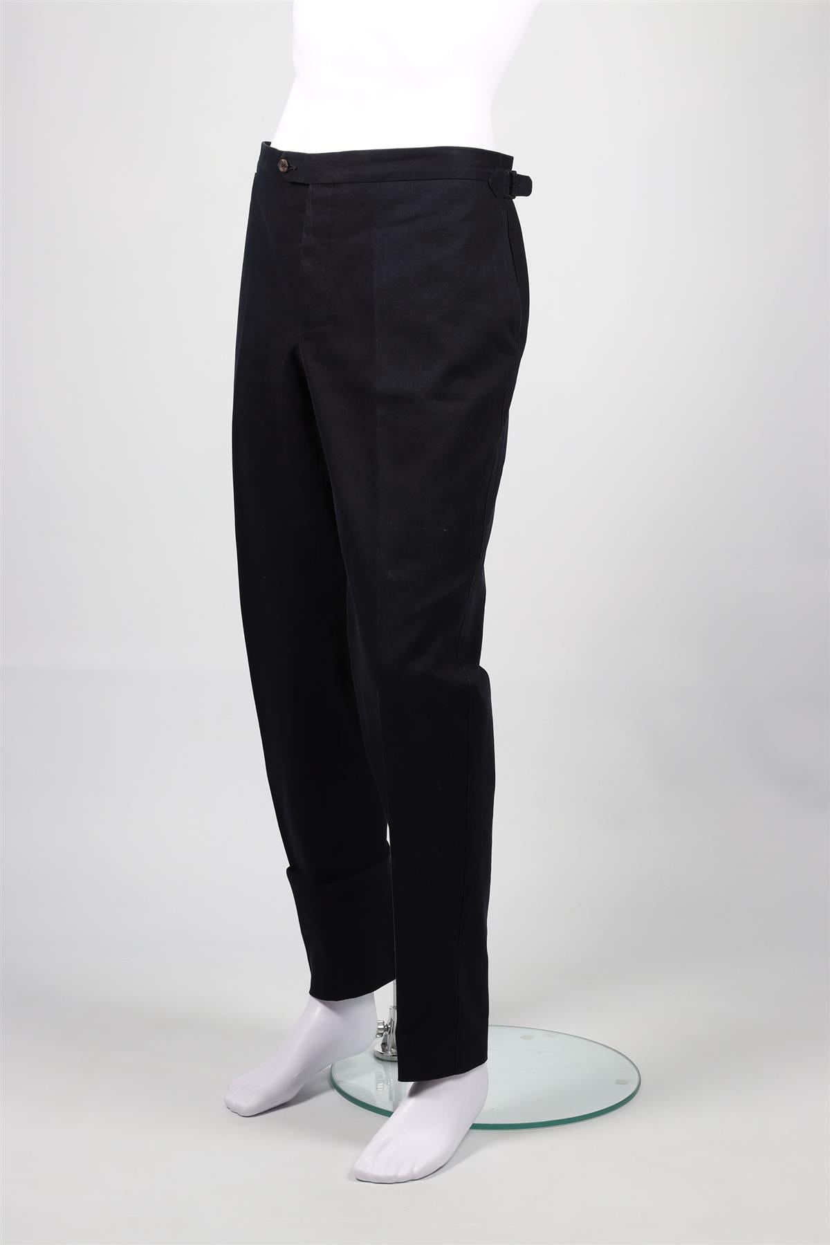 THOM SWEENEY NAVY MEN'S CORDUORY STRAIGHT LEG PANTS EU 54 UK/US WAIST 38