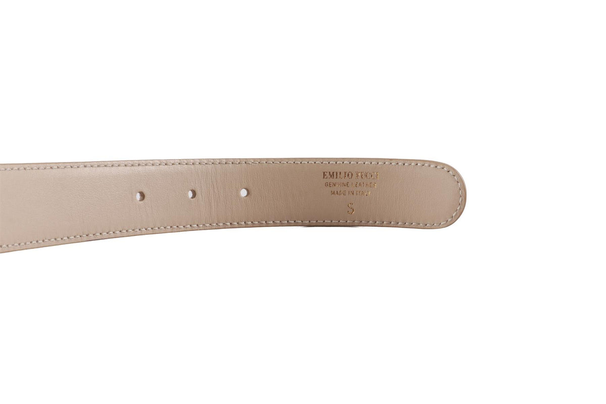 EMILIO PUCCI GOLD LEATHER WAIST BELT SMALL