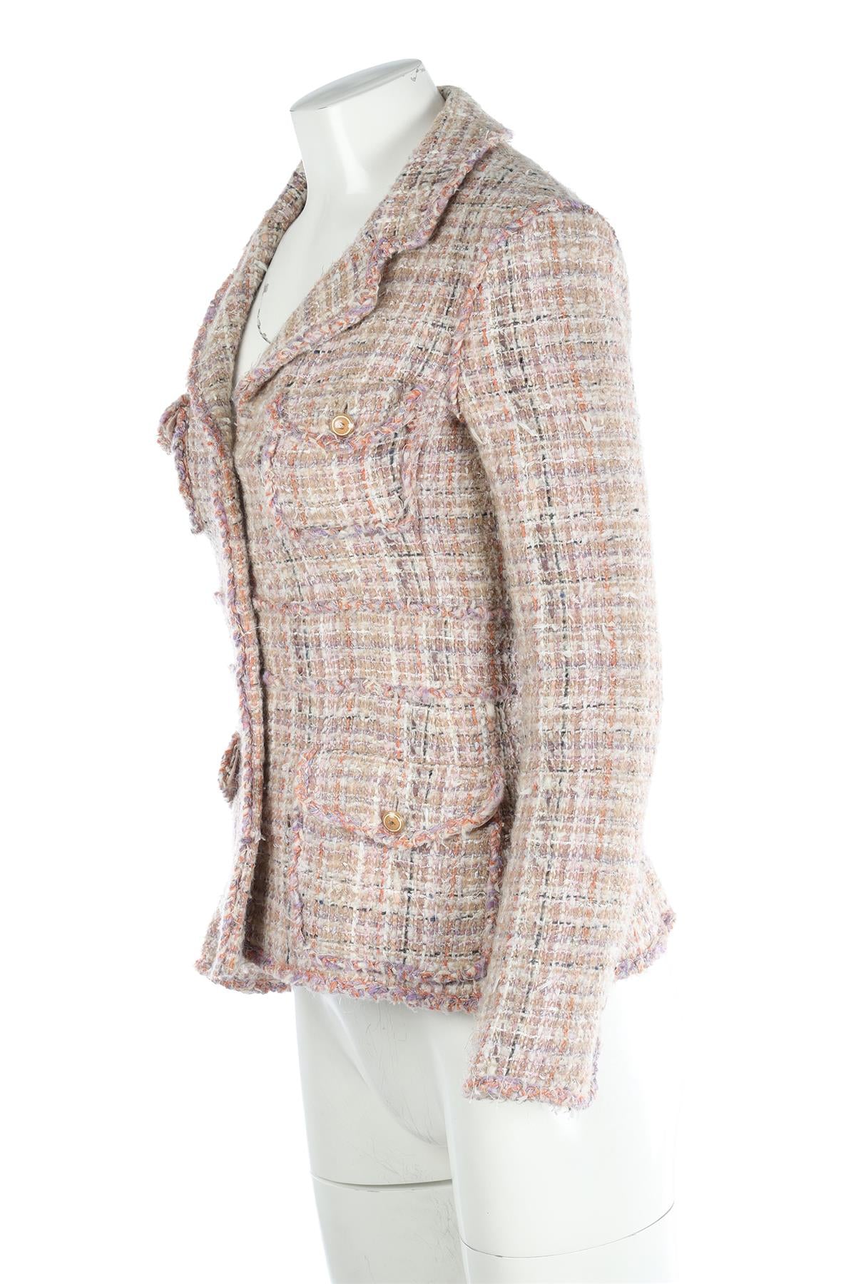 CHANEL MULTI 2007 TWEED BLAZER FR 34 UK 6
