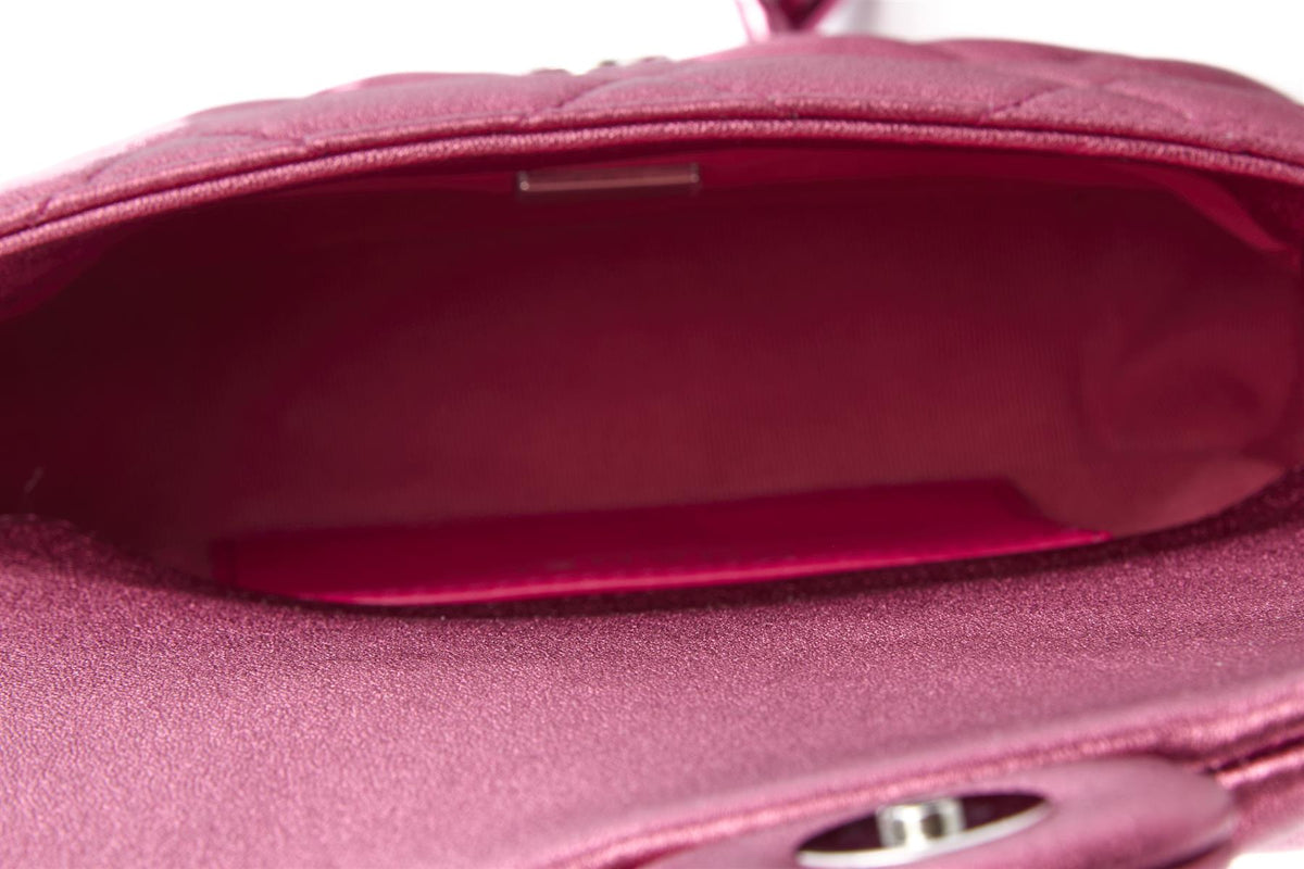 CHANEL PINK 2024 FLAP SMALL QUILTED LEATHER SHOULDER BAG