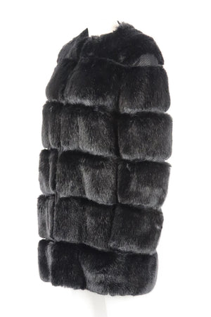 GIVENCHY FAUX FUR AND MESH COAT SMALL