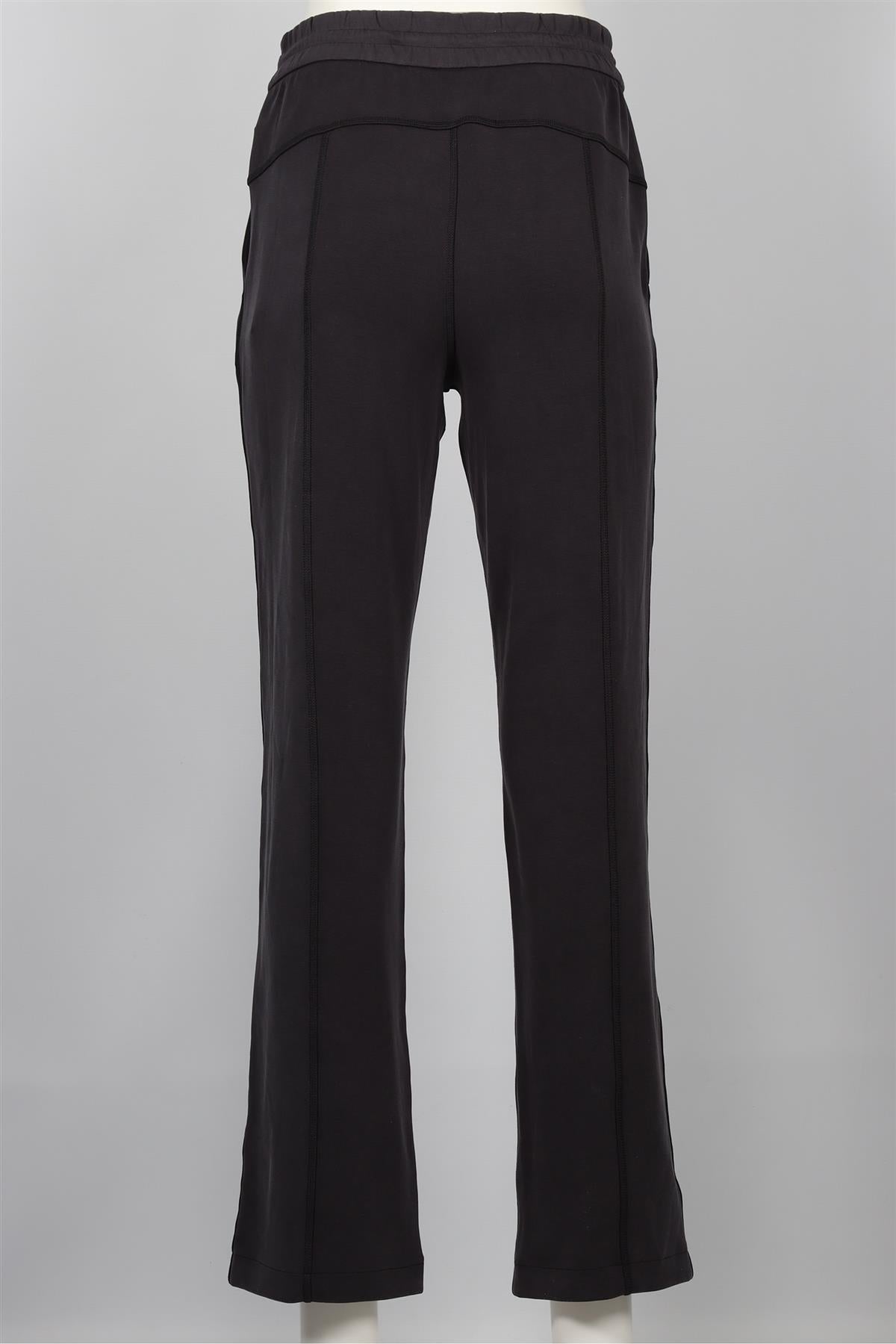 LULULEMON BLACK JERSEY STRAIGHT LEG PANTS US 6 UK 10