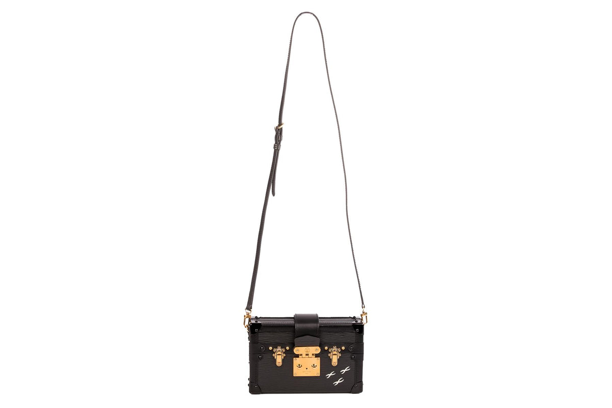 LOUIS VUITTON BLACK 2017 PETITE MALLE EPI LEATHER CLUTCH