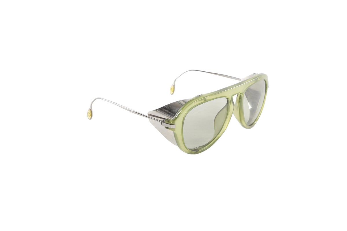 GUCCI GREEN PILOT STYLE ACETATE SUNGLASSES