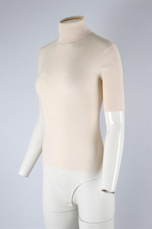 THEORY CREAM WOOL BODYSUIT XSMALL