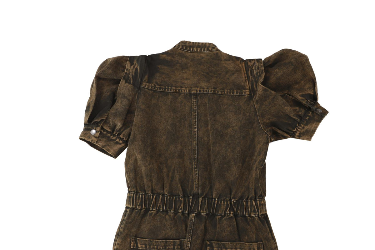 SEA NEW YORK GREEN DENIM JUMPSUIT US 00 UK 2