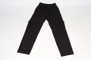 LESET BLACK JERSEY STRAIGHT LEG PANTS XSMALL