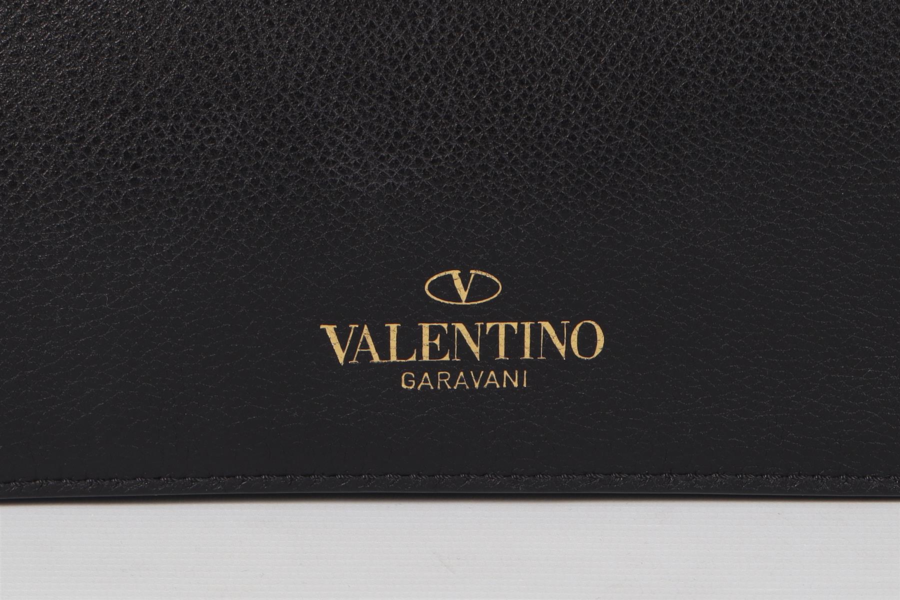 VALENTINO GARAVANI BLACK LEATHER CLUTCH