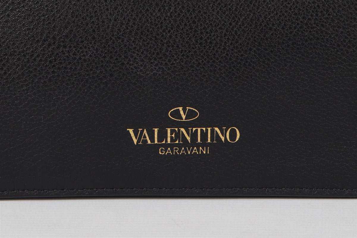 VALENTINO GARAVANI BLACK LEATHER CLUTCH