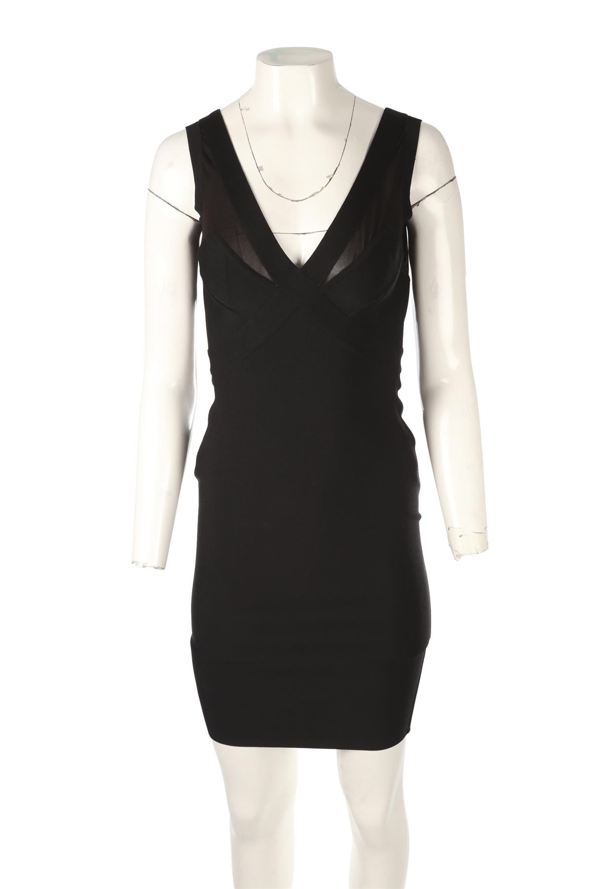 BLACK KNIT MINI DRESS