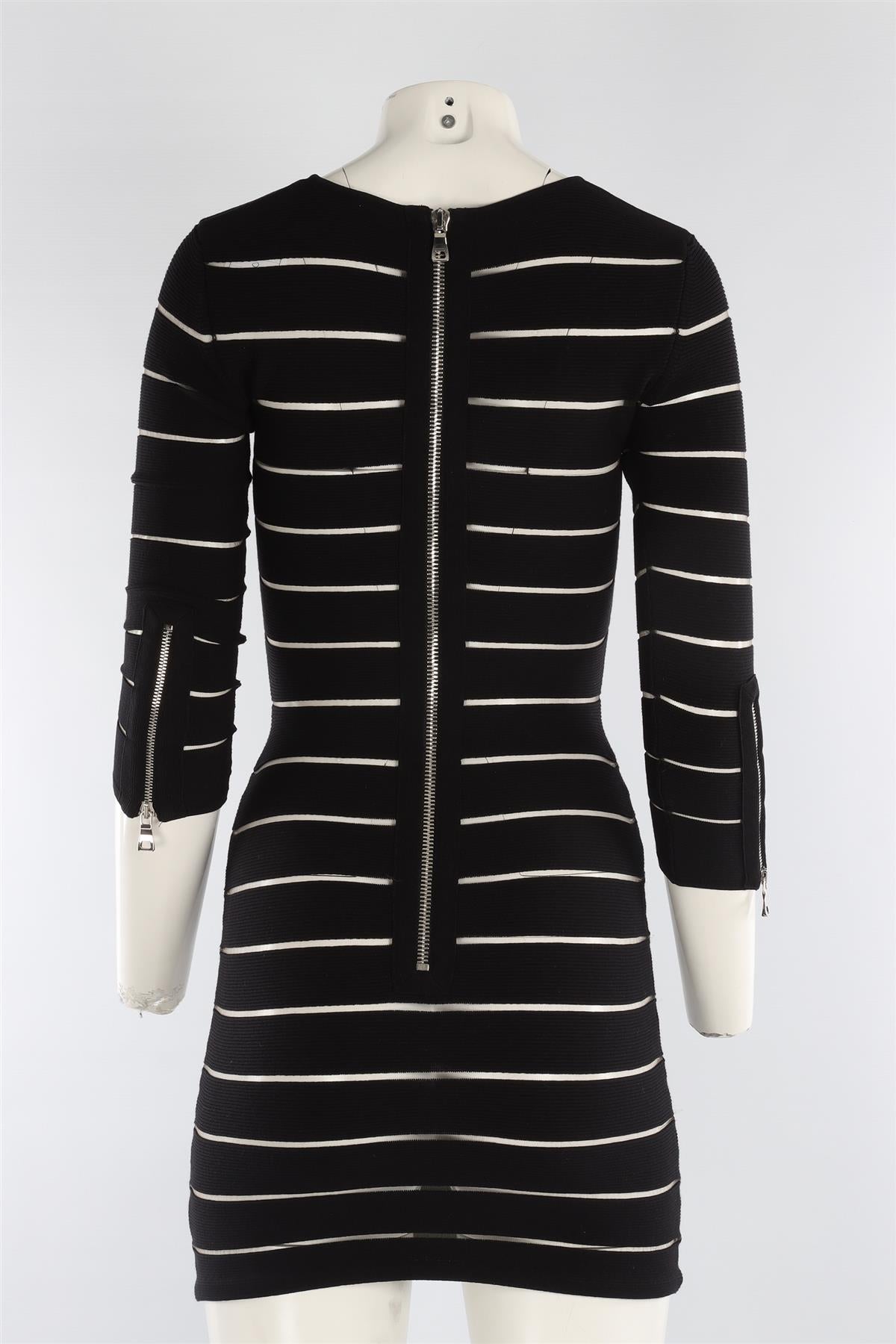 BALMAIN BLACK KNIT MINI DRESS FR 36 UK 8