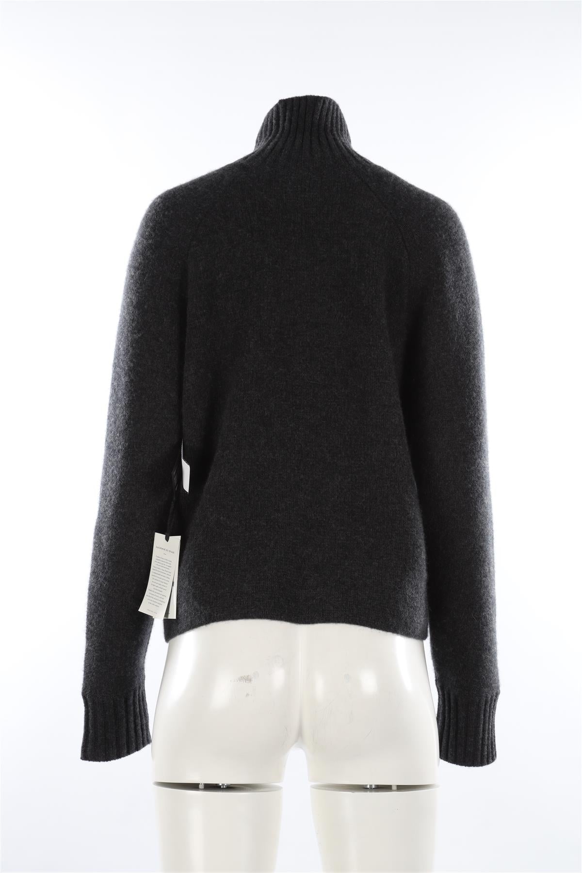 LE KASHA GREY CASHMERE SWEATER SMALL/MEDIUM