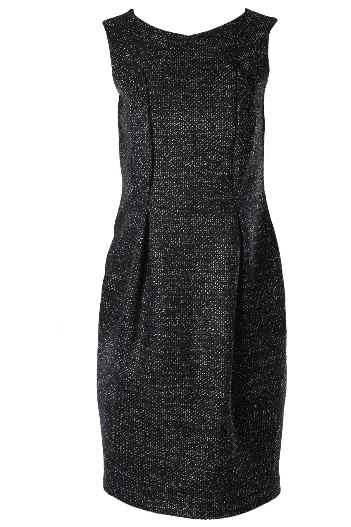 JIL SANDER NAVY WOOL MIDI DRESS EU 34 UK 6