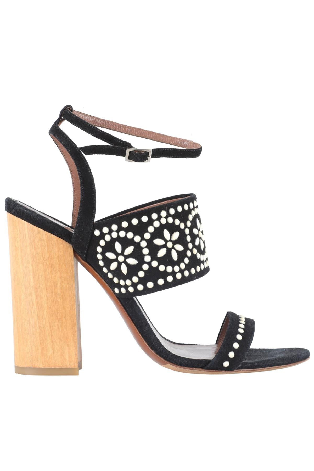 TABITHA SIMMONS BLACK SUEDE SANDALS EU 39 UK 6 US 9