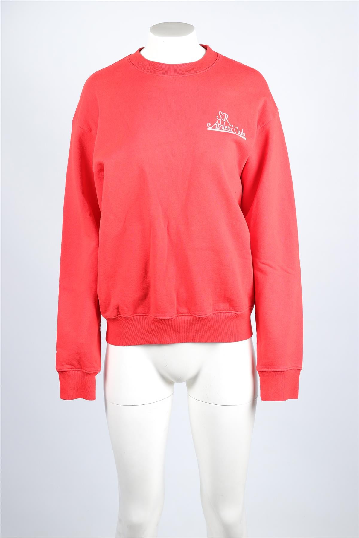 SPORTY & RICH RED COTTON SWEATER SMALL