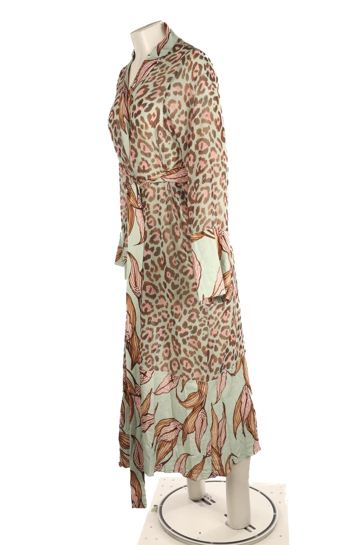 PATBO MULTI SATIN MAXI DRESS SMALL
