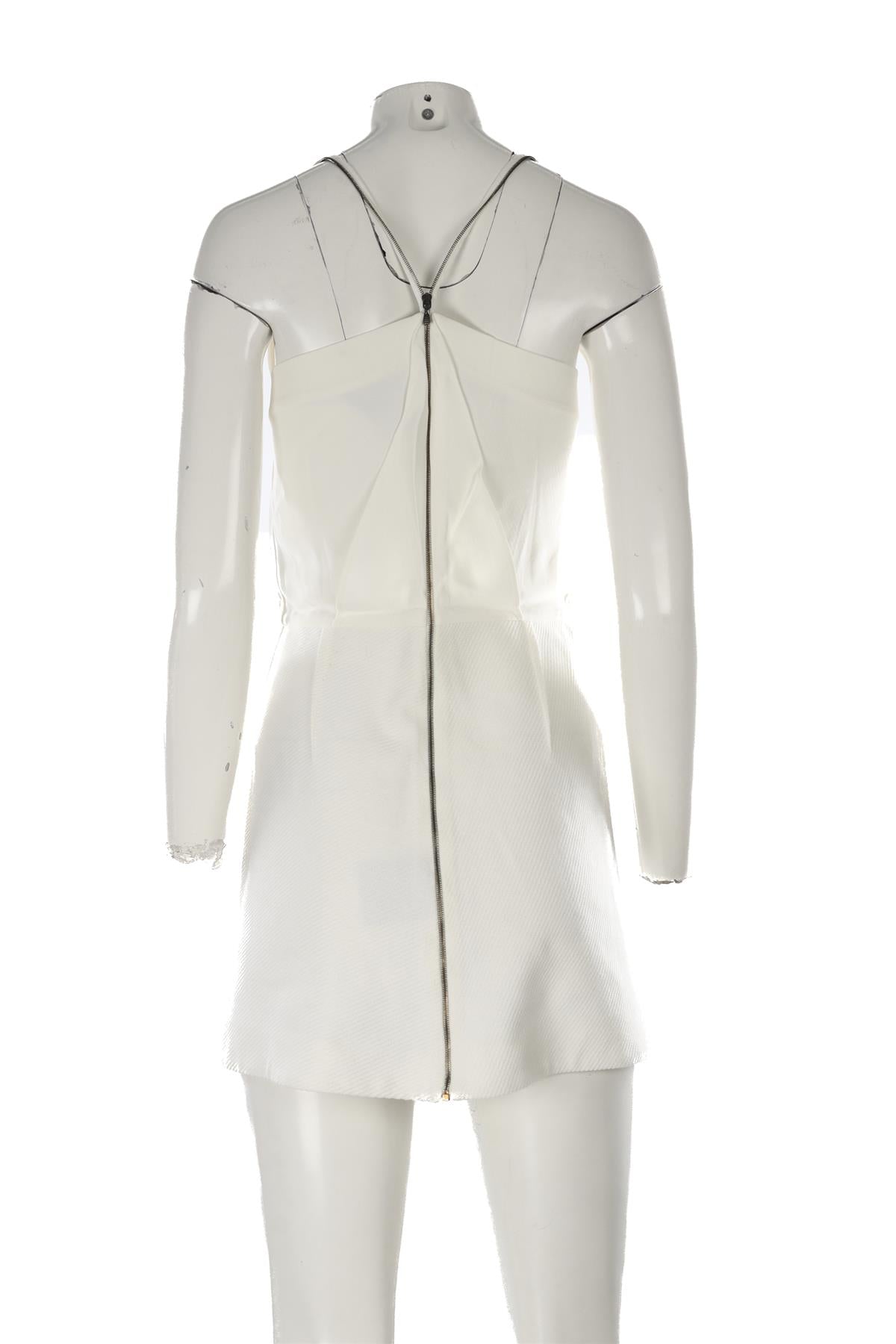 ROLAND MOURET IVORY CREPE MINI DRESS UK 6