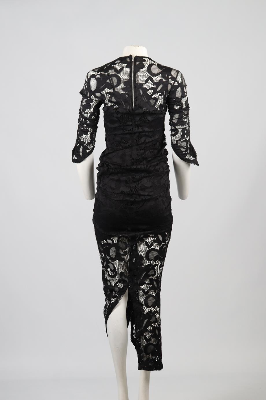 PREEN BY THORNTON BREGAZZI LACE MIDI DRESS SMALL