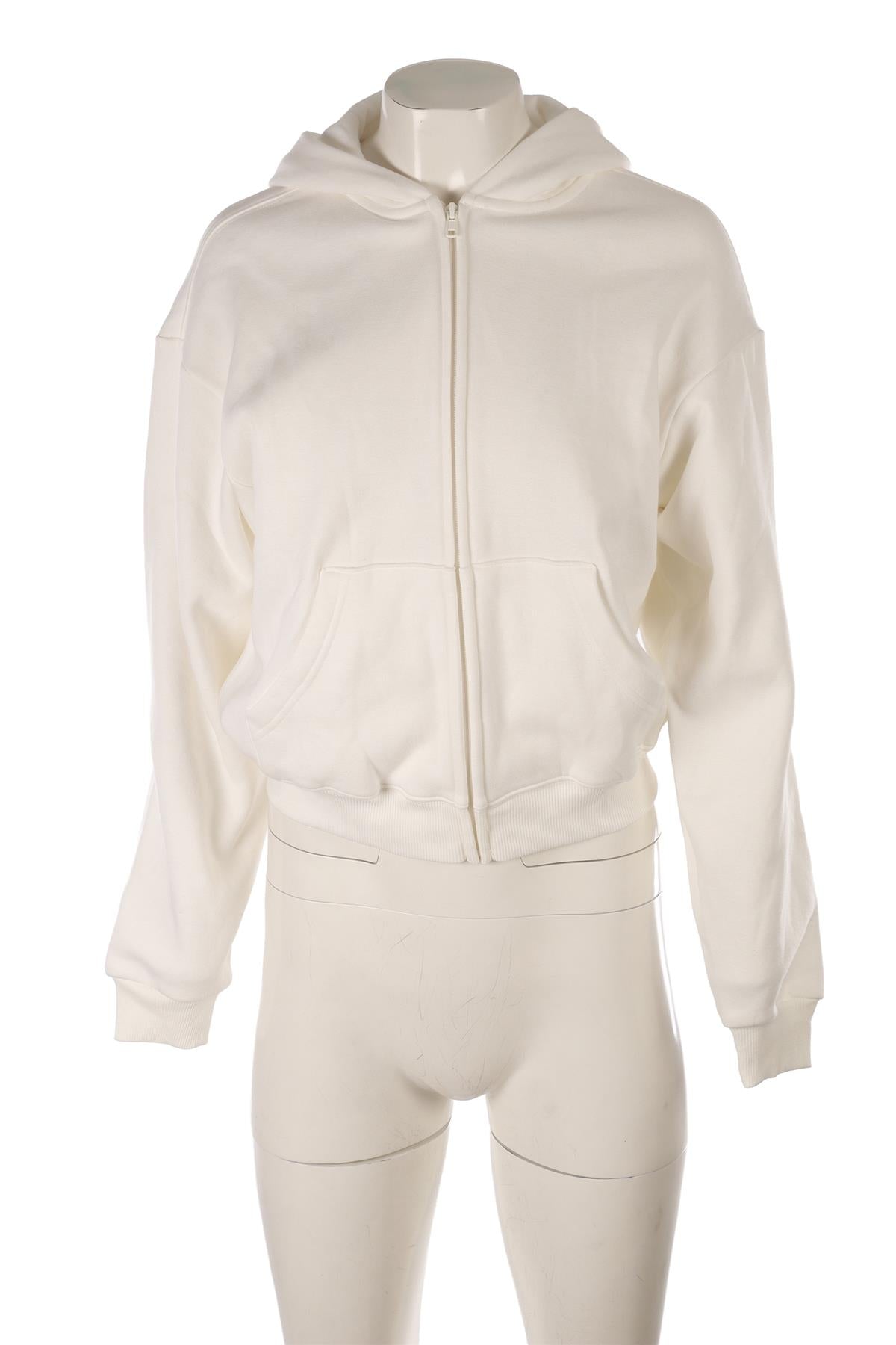 SKIMS WHITE COTTON HOODIE XSMALL