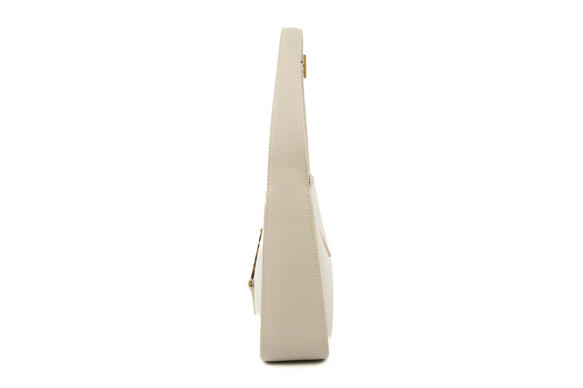 SAINT LAURENT IVORY LE 5 À 7 LEATHER SHOULDER BAG