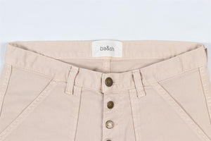 BA&SH BEIGE HIGH RISE SKINNY JEANS W25 UK 6-8