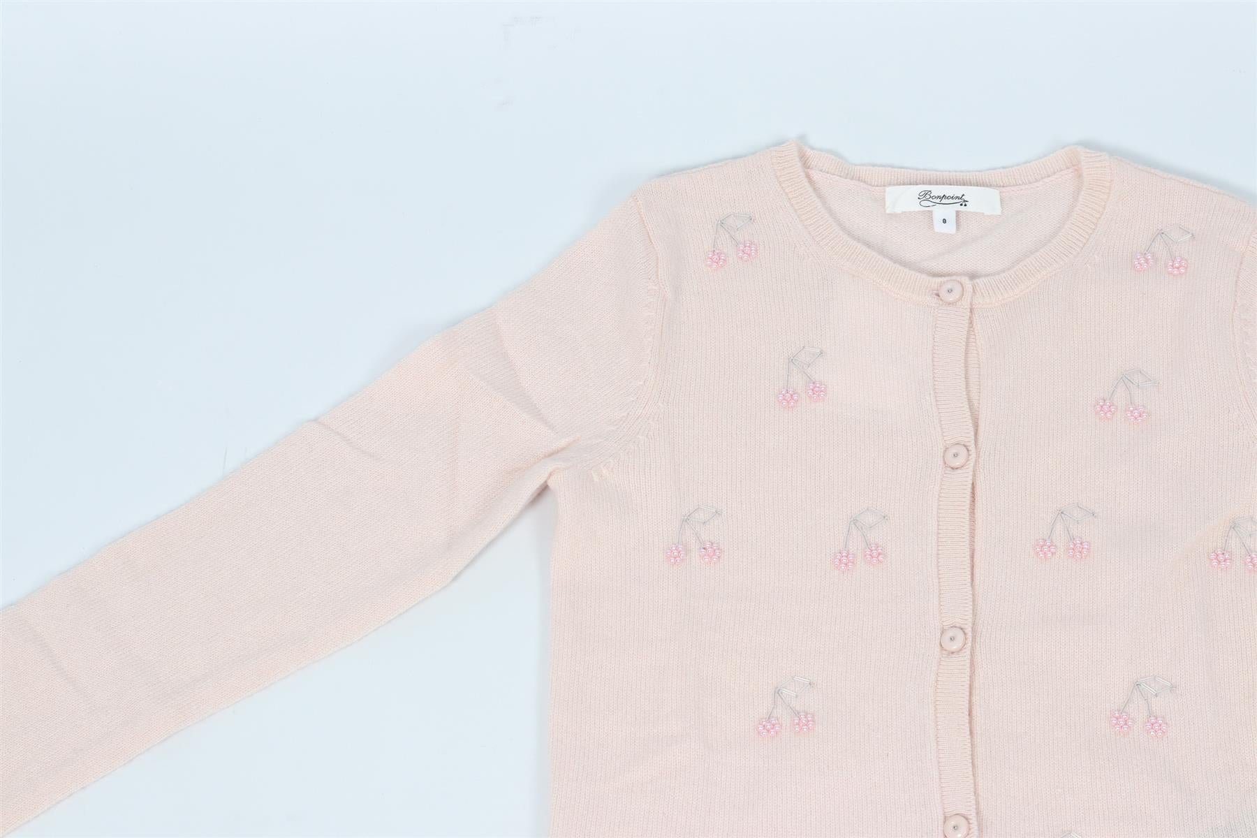 BONPOINT PINK KIDS GIRLS CASHMERE CARDIGAN 8 YEARS