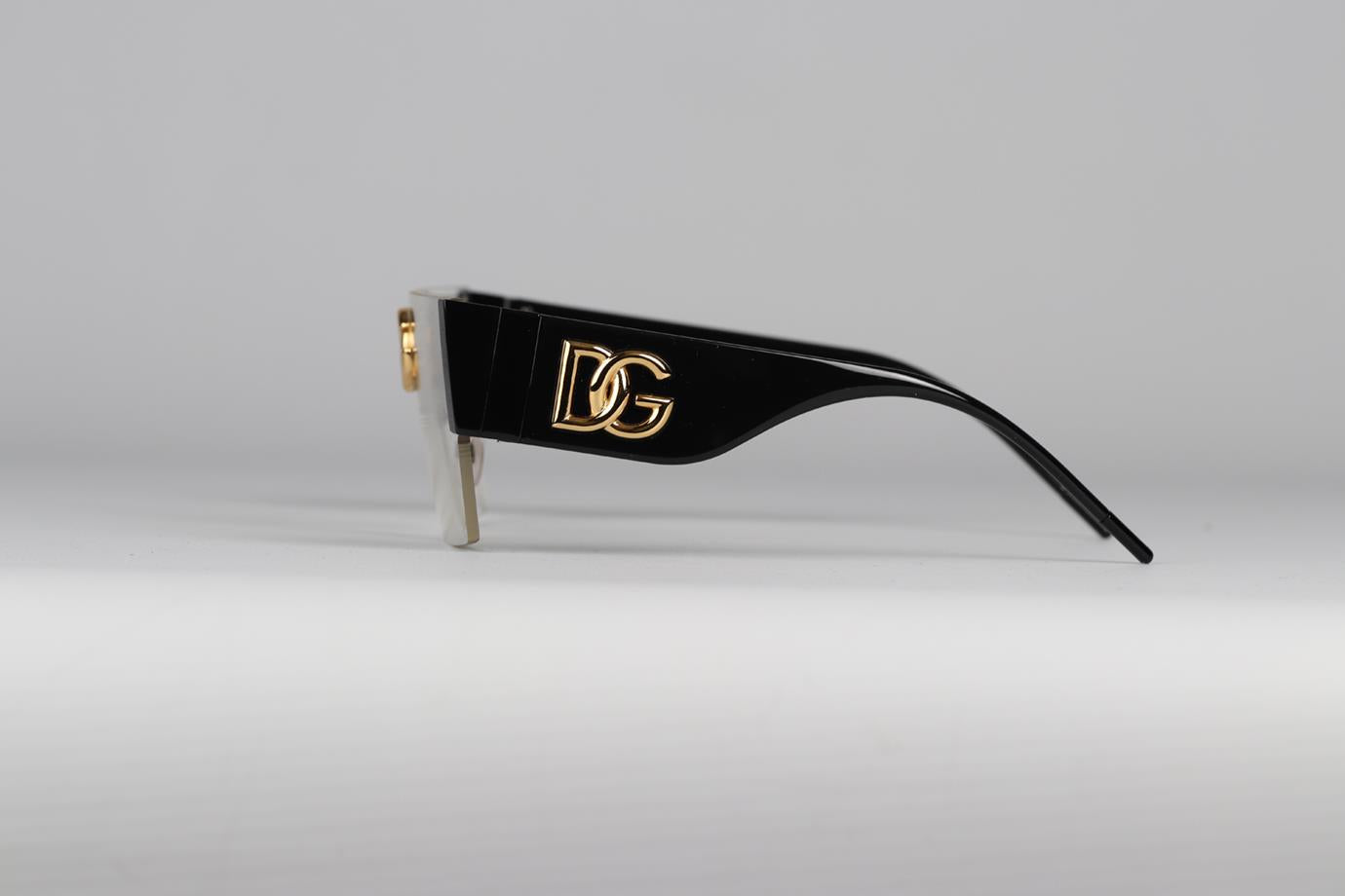 DOLCE & GABBANA D-FRAME ACETATE SUNGLASSES