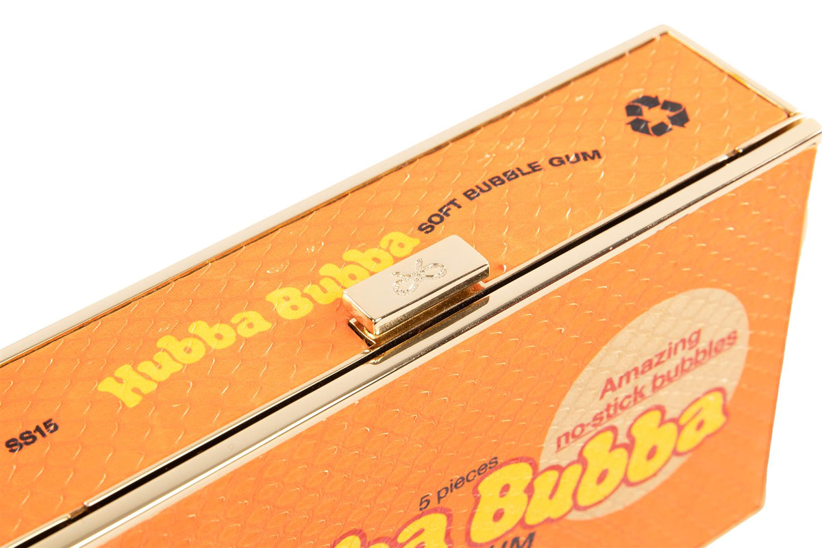 ANYA HINDMARCH ORANGE SNAKESKIN CLUTCH