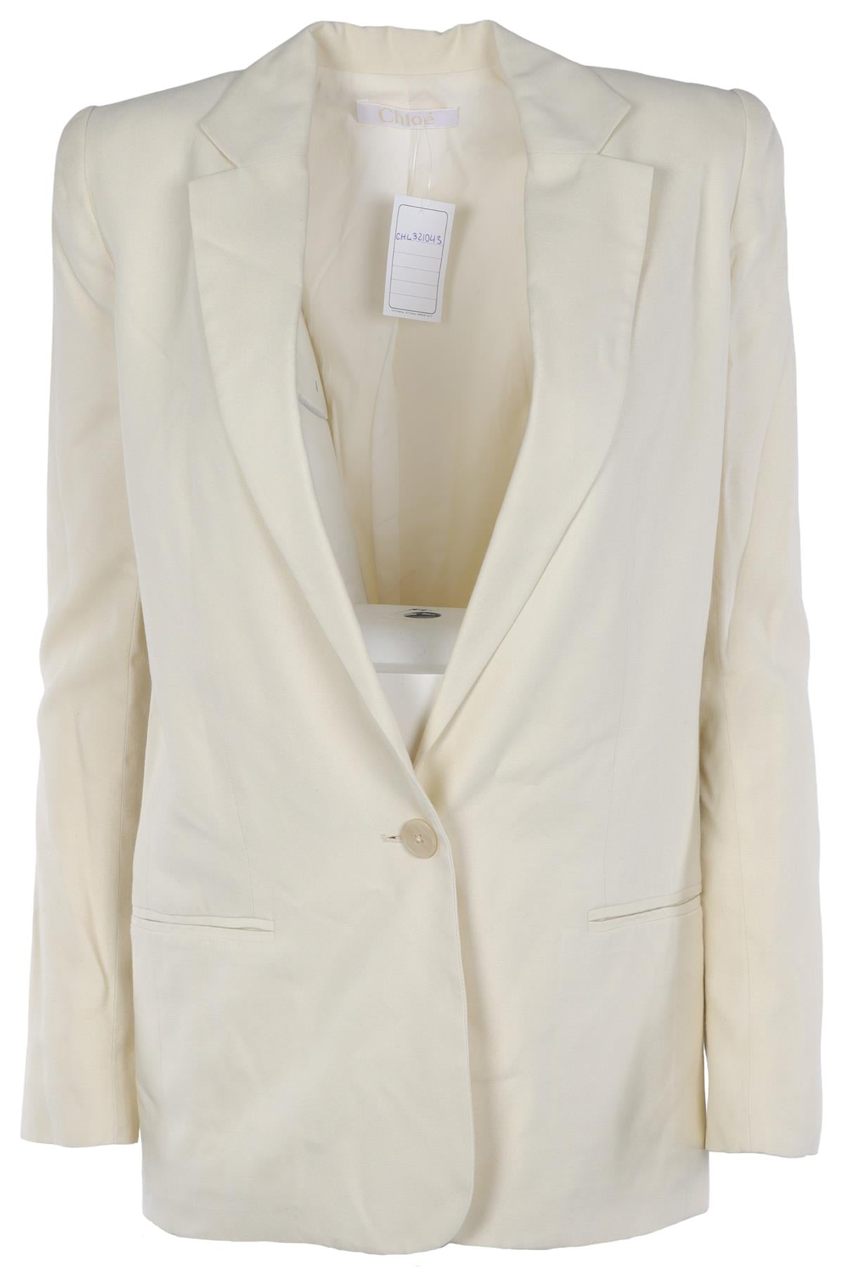 CHLOÉ CREAM WOVEN BLAZER FR 34 UK 6