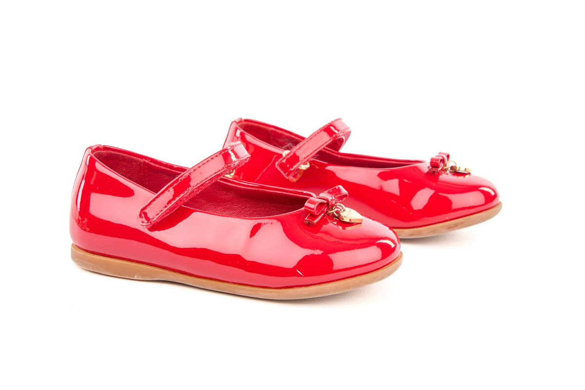 DOLCE & GABBANA RED KIDS GIRLS BALLET FLATS EU 22 UK 5 US 6