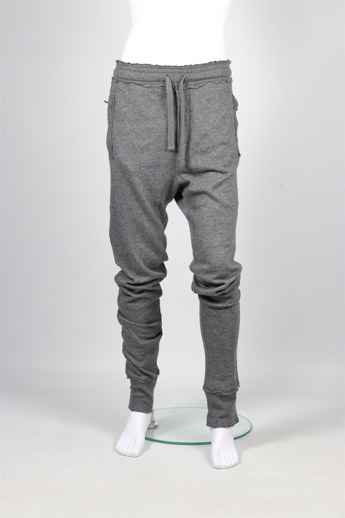 DOLCE & GABBANA GREY MEN'S WOOL TRACK PANTS IT 48 UK/US WAIST 32